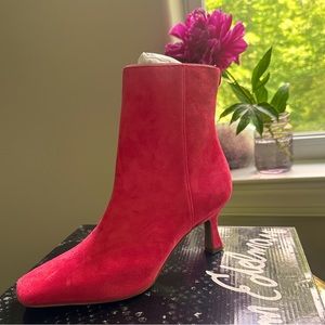 Sam Edelman Lizzo Fuchsia Genuine Suede Ankle Boot Brand New & Never Worn!!!